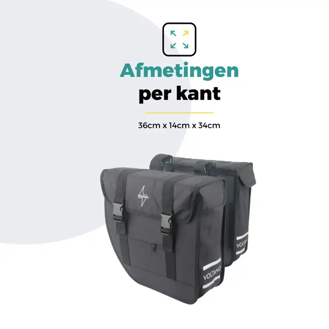 Voltano Dubbele Fietstas 40 L Urban Flow XL