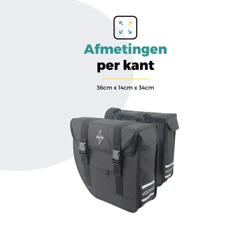 Voltano Dubbele Fietstas 40 L Urban Flow XL