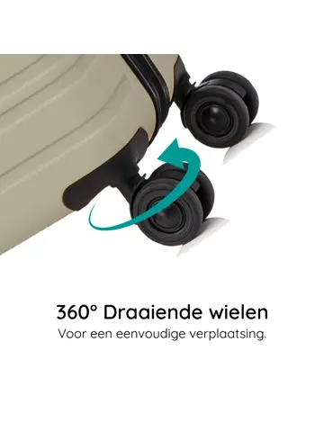 Reiskoffer L ABS 95L met TSA-slot en 360° wielen