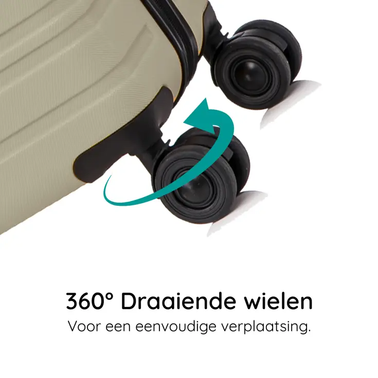 Reiskoffer L ABS 95L met TSA-slot en 360° wielen