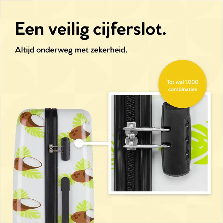 Handbagage Koffer met print - 55cm