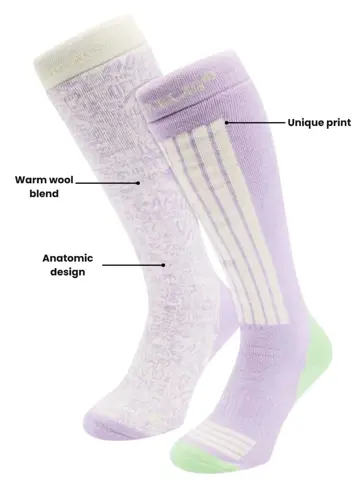 6 paar - Dames - Skisokken