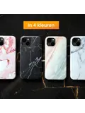 R2B iPhone 15 Hoesje Marmer + Screenprotector