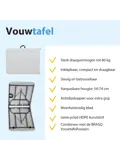 Inklapbare Vouwtafel Wit - 120x60x74cm