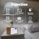 Denver DAB46W DAB+/FM Radio Wekkerfunctie