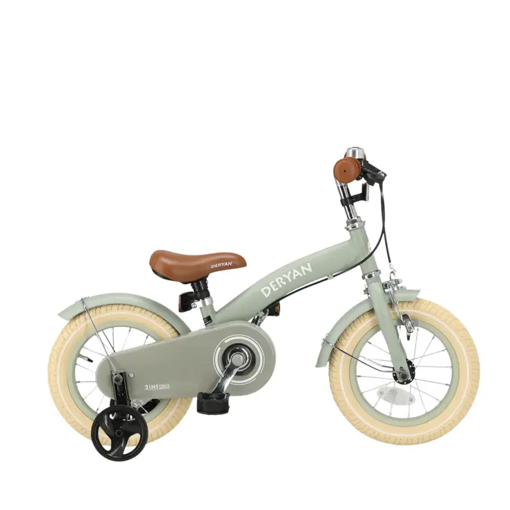 Luxe Kinderfiets 12 inch - 3 in 1 - Loopfiets