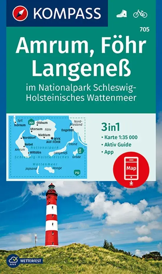Wandelkaart WK705 Amrum - Föhr