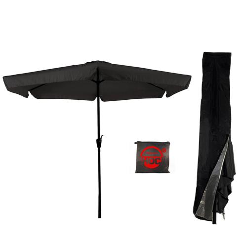 Parasol Zwart 3m + Redlabel Parasolhoes