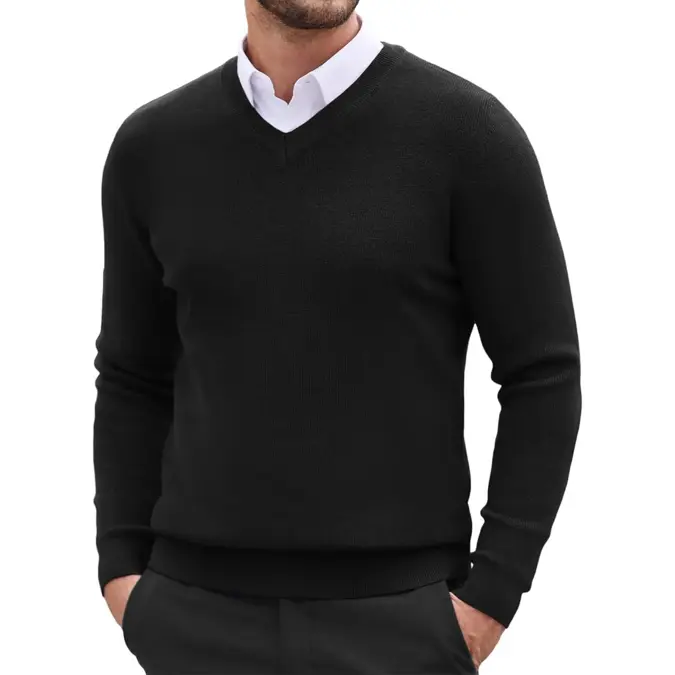 Heren Mock Pullover Cappuccino Italia