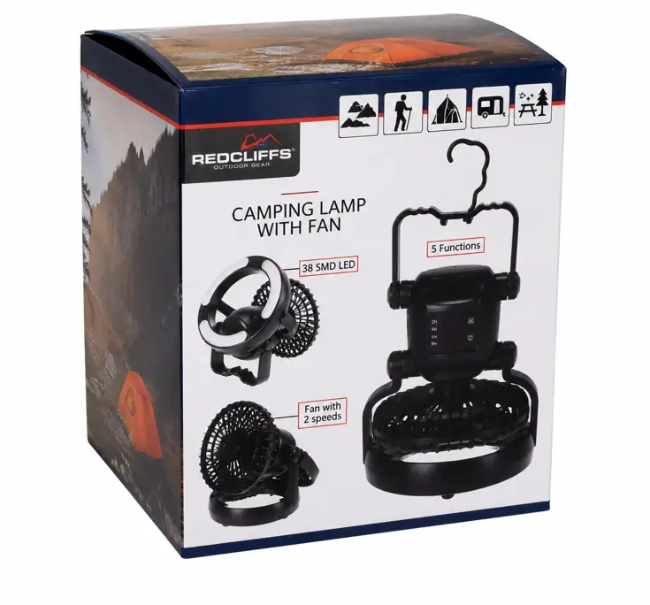 Campinglamp met Ventilator