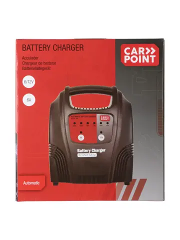 Automatische geïsoleerde acculader 6/12 Volt 6A