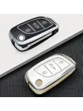 TPU Sleutelhoesje voor Peugeot zwart C3