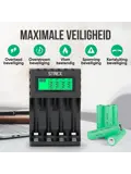 Batterijoplader USB - 4x AA/AAA