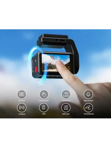 A4 4K Touch Wifi GPS 2CH 64gb dashcam