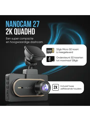 M27 2K QuadHD Wifi GPS 32gb dashcam