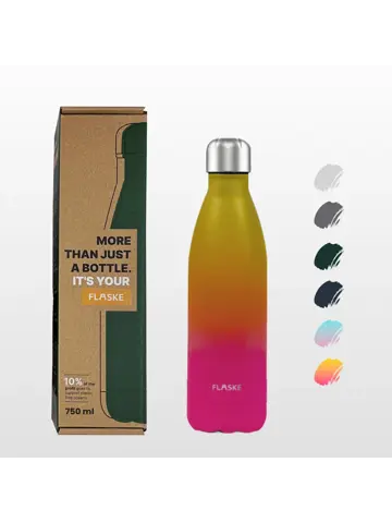 FLASKE 750 ml  RVS Drinkfles