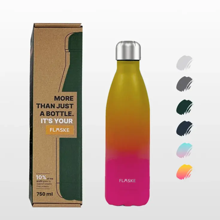 FLASKE 750 ml  RVS Drinkfles
