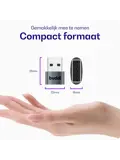 Ease USB-C naar USB-A Koppelstuk Grijs
