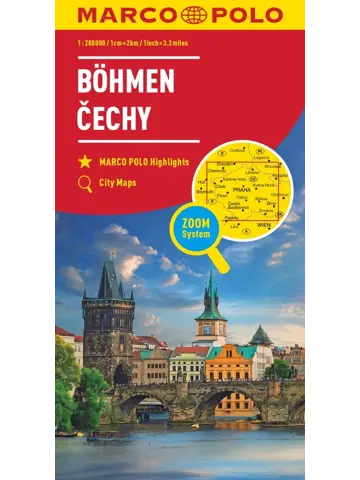 Wegenkaart Böhmen (Bohemen)