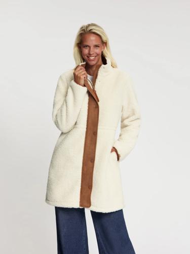 Ratan Dames - Lange Teddy jas