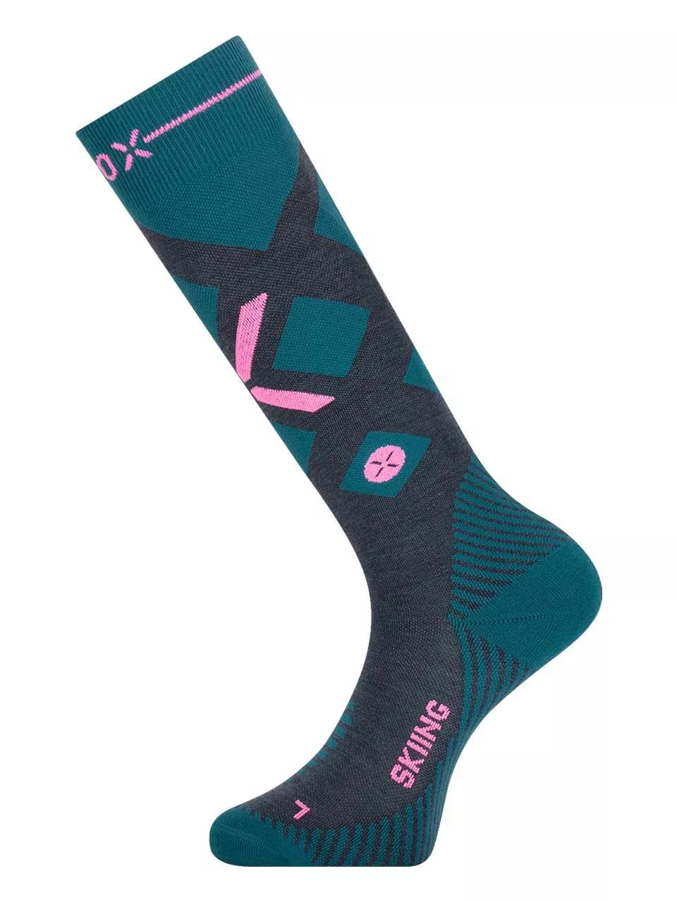 STOX Ski compressiesokken dames  Petrol   36-38