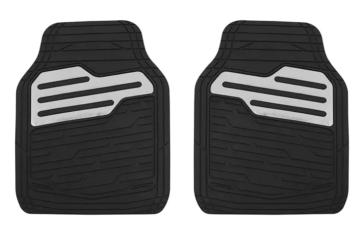 Rubber automatten set - Zwart - Grijs