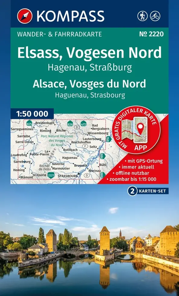 Wandelkaart WK2220 Elzas - Vogezen Noord