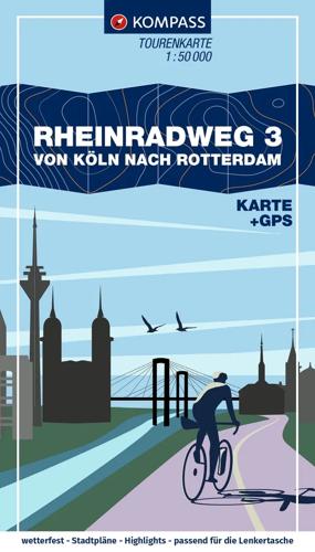 Fietskaart FTK 7058 Rheinradweg dl 3