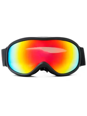 Kinder Skibril - Zwart - Rood spiegelglas