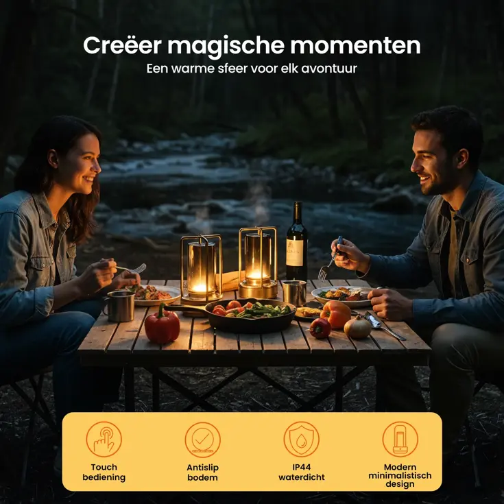 Lumina Tafellamp Oplaadbaar - 17.5cm - LED