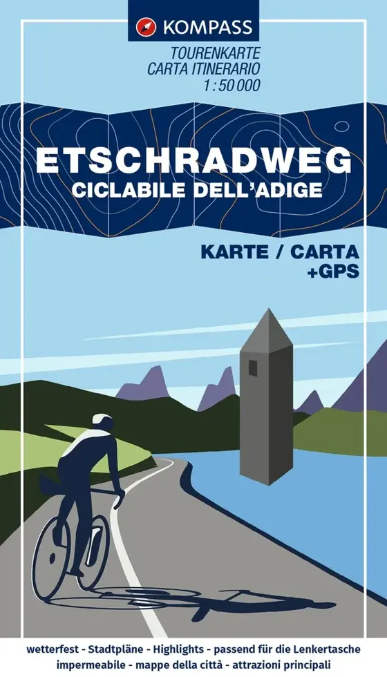 Fietskaart FTK 7041 Etschradweg