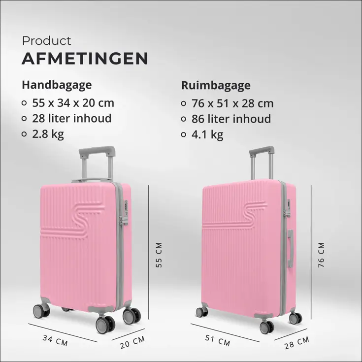 Kofferset 2-delig  55/76 cm - 114L
