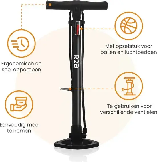Staande Fietspomp - Vloerpomp - Bandenpomp