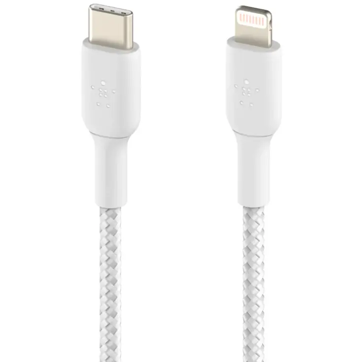Belkin Lightning naar USB-C kabel Gevlochten