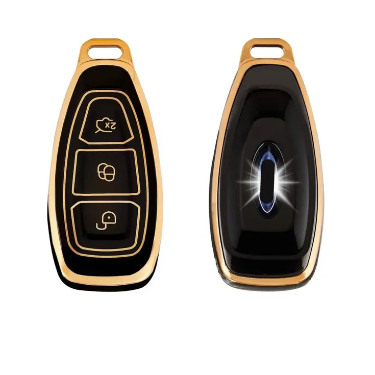 TPU Sleutelhoesje voor Ford goud K3