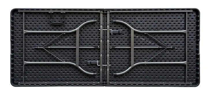 Klaptafel - 180cm - zwart - wicker