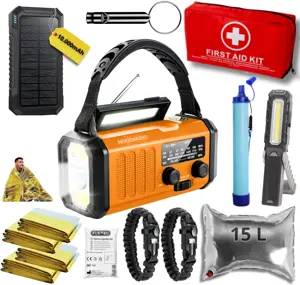Noodpakket XL met Powerbank-Noodradio-Waterfilter