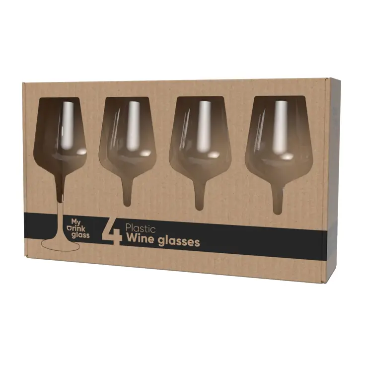 Camping wijnglazen – 4 stuks – onbreekbaar