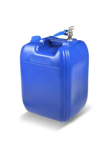 Water jerrycan 20L met metalen tapkraan bovenop