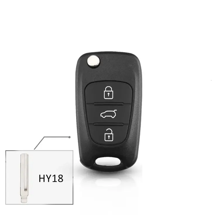 Klapsleutelbehuizing 3 knops geschikt voor Hyundai