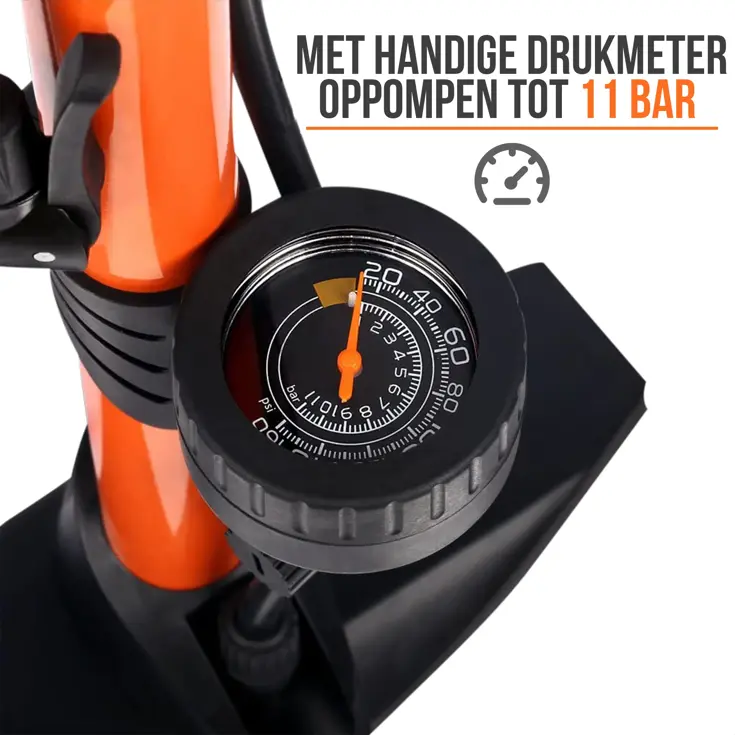 Fietspomp 12 Bar - Drukmeter