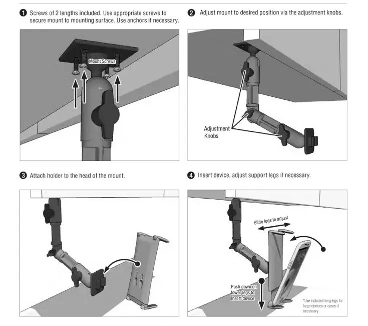 Tablethouderset auto klein