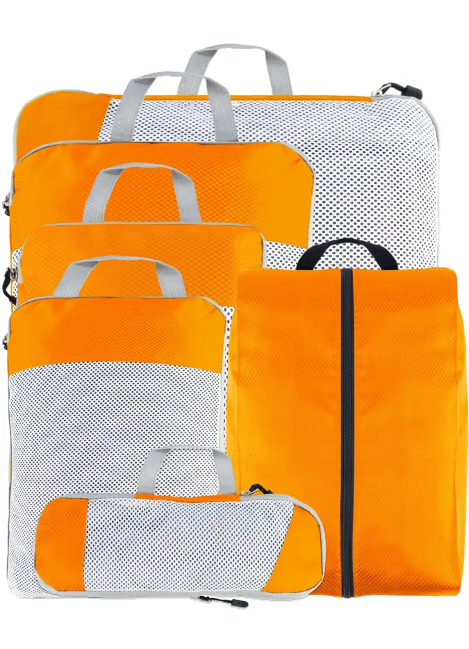 Compressie Packing Cubes – 6 stuks – Oranje