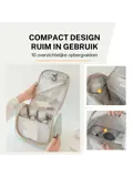 Toilettas met haak – Travel organizer – Grijs