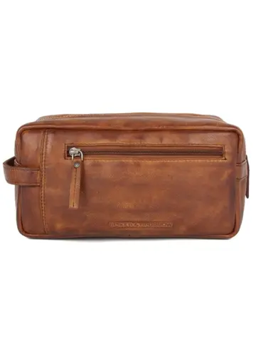 Pecos - Leren toilettas - 4 insteekvakken