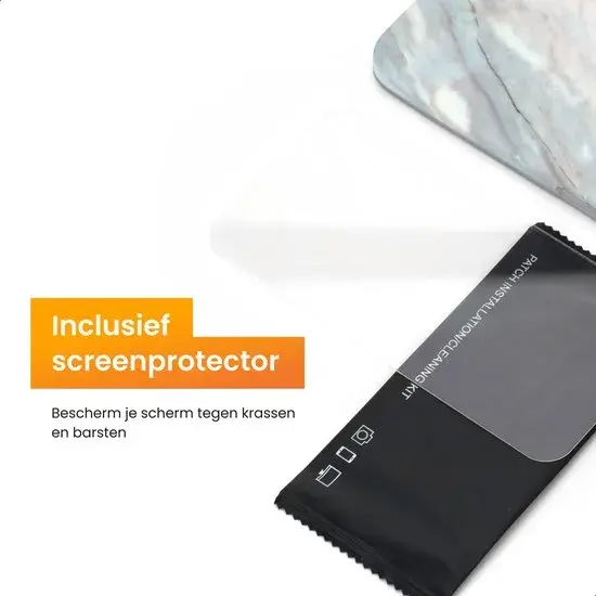R2B iPhone 13 Hoesje Marmer + Screenprotector