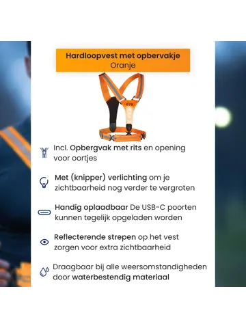 Hardloopvest met Opbergvak - Verlichting