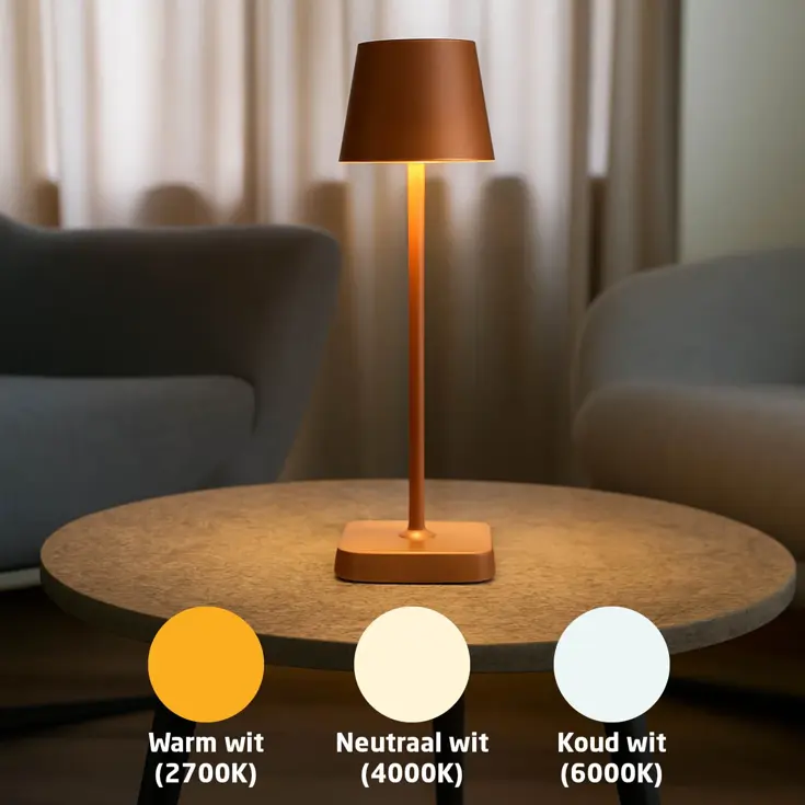 BREND Draadloze Tafellamp - Dimbaar