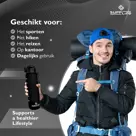 Supplife Motivatie Waterfles - Zwart - 1L
