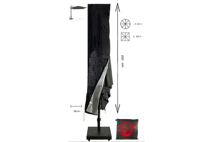 Zweefparasol hoes 230x50x58 cm - Redlabel